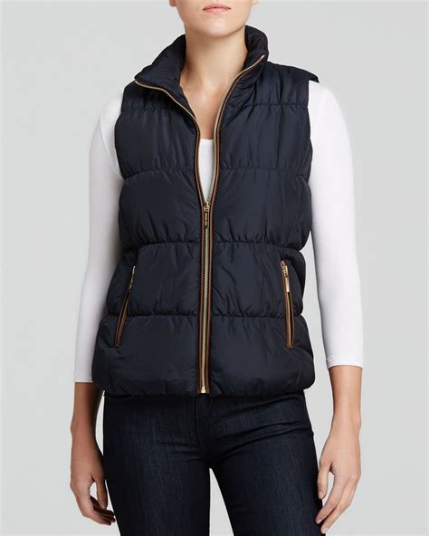 michael kors navy suit vest|Michael Kors quilted puffer vest.